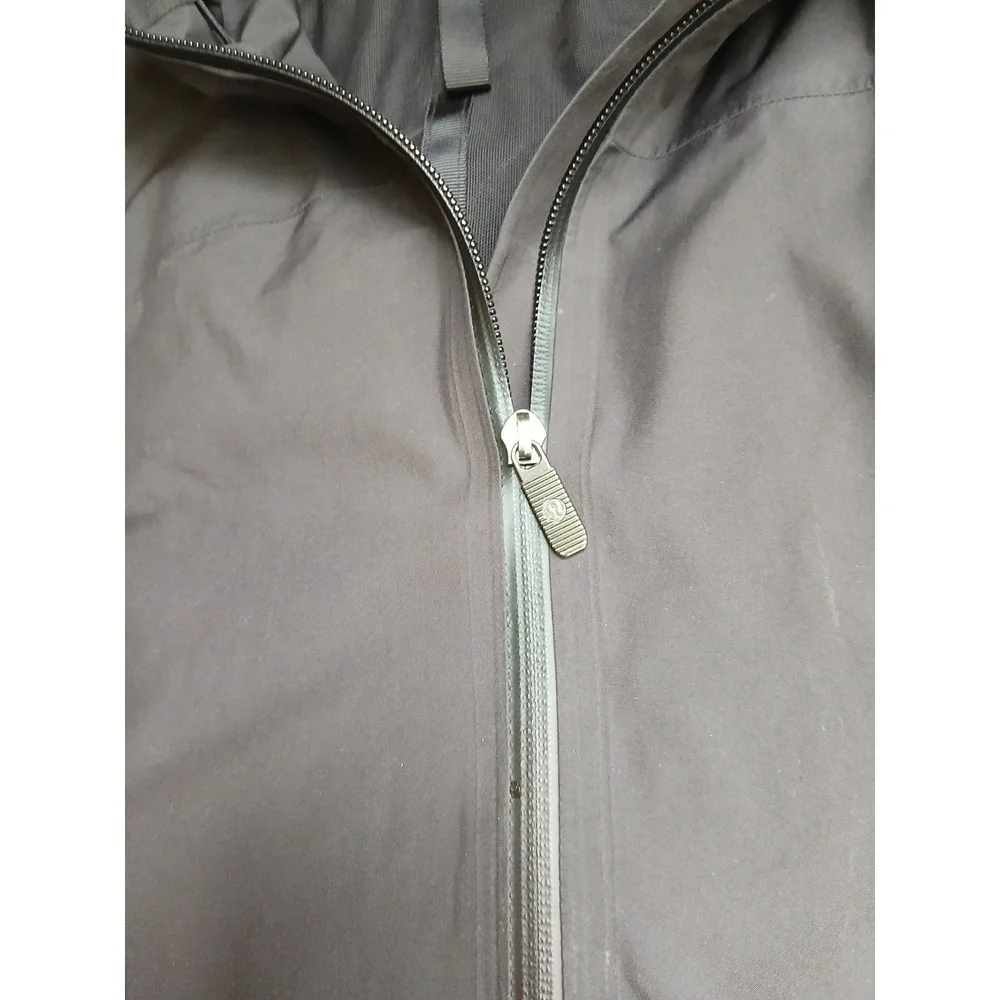 Lululemon Jacket 10 Rain Rebel Hooded Parka Waterproof Outdoor Full Zip Black